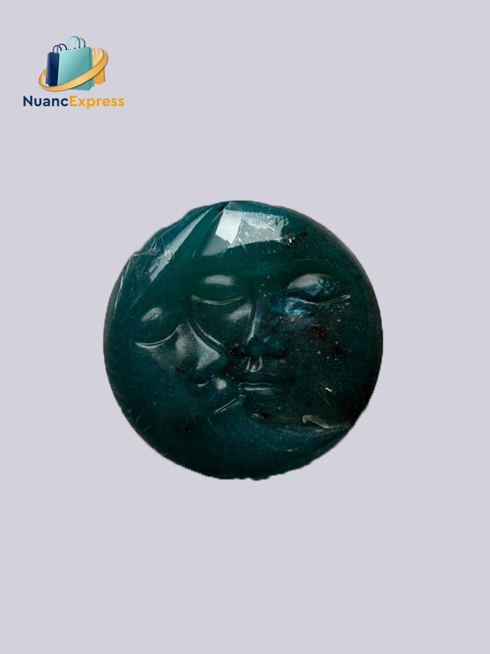 Savon bleu en forme de visage